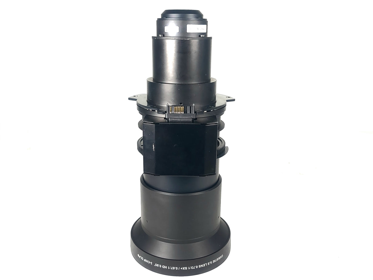 Christie 118-100110-XX ILS 3-Chip DLP Fixed Projector Lens, 0.73:1 SX+/ 0.67:1 HD 0.95" In Hard Carry Case