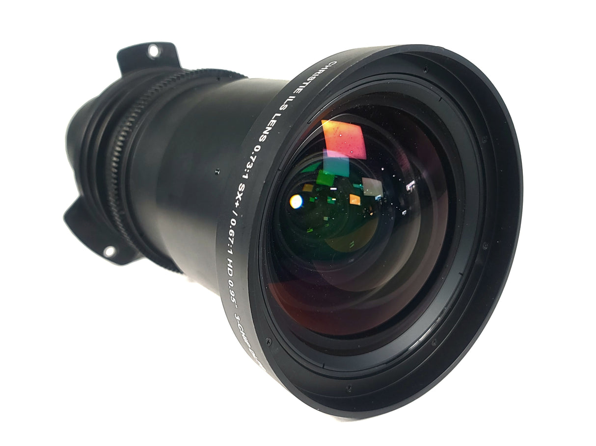 Christie 118-100110-XX ILS 3-Chip DLP Fixed Projector Lens, 0.73:1 SX+/ 0.67:1 HD 0.95" In Hard Carry Case