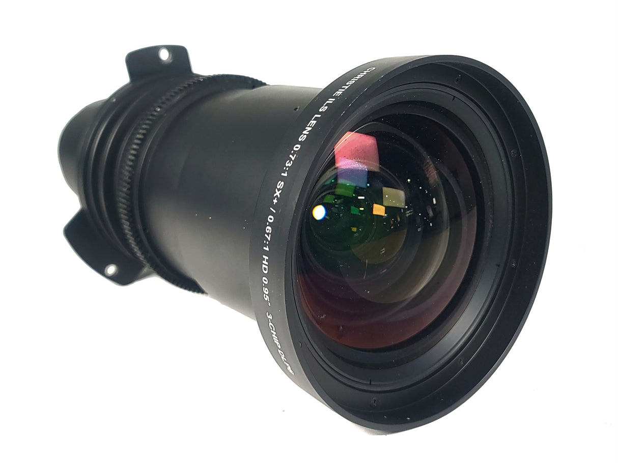 Christie 118-100110-XX ILS 3-Chip DLP Fixed Projector Lens, 0.73:1 SX+/ 0.67:1 HD 0.95" In Hard Carry Case