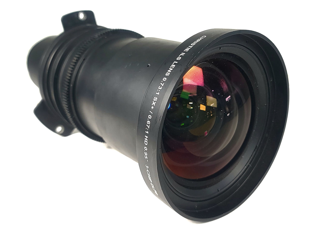 Christie 118-100110-XX ILS 3-Chip DLP Fixed Projector Lens, 0.73:1 SX+/ 0.67:1 HD 0.95" In Hard Carry Case
