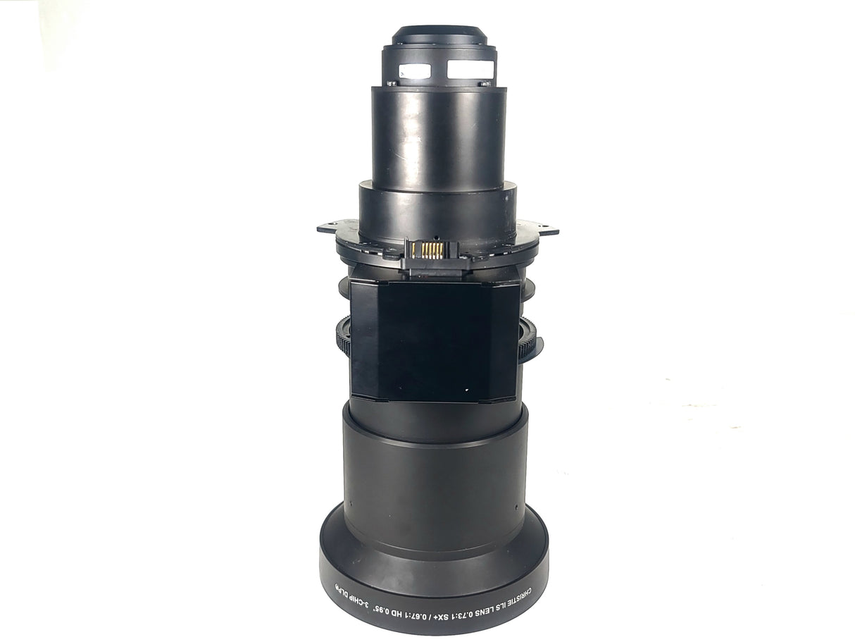 Christie 118-100110-XX ILS 3-Chip DLP Fixed Projector Lens, 0.73:1 SX+/ 0.67:1 HD 0.95" In Hard Carry Case