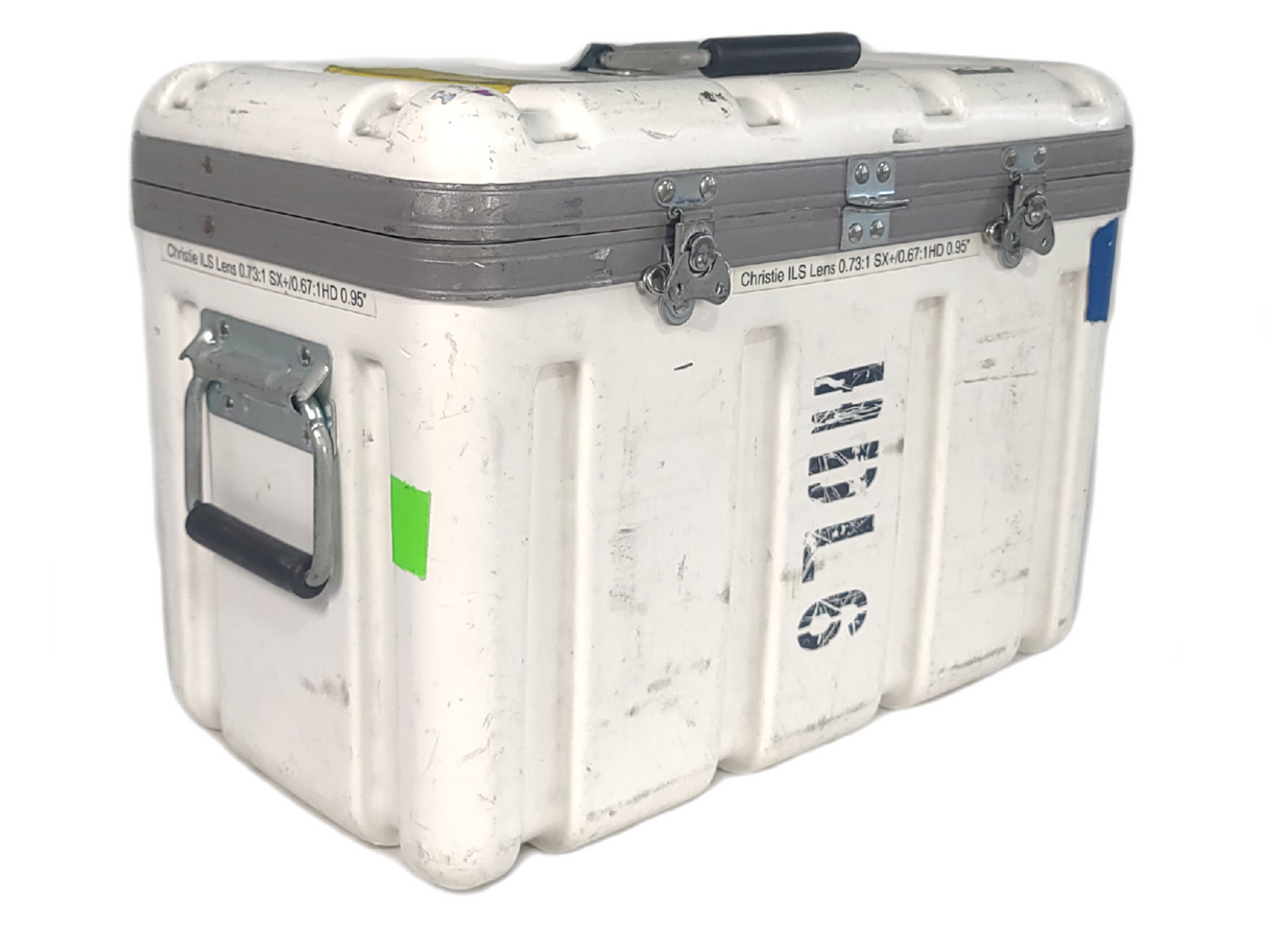 Christie 118-100110-XX ILS 3-Chip DLP Fixed Projector Lens, 0.73:1 SX+/ 0.67:1 HD 0.95" In Hard Carry Case