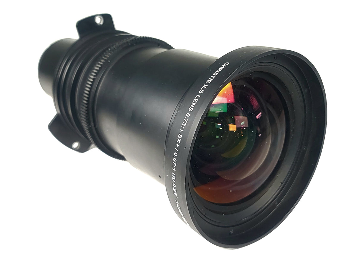 Christie 118-100110-XX ILS 3-Chip DLP Fixed Projector Lens, 0.73:1 SX+/ 0.67:1 HD 0.95" In Hard Carry Case