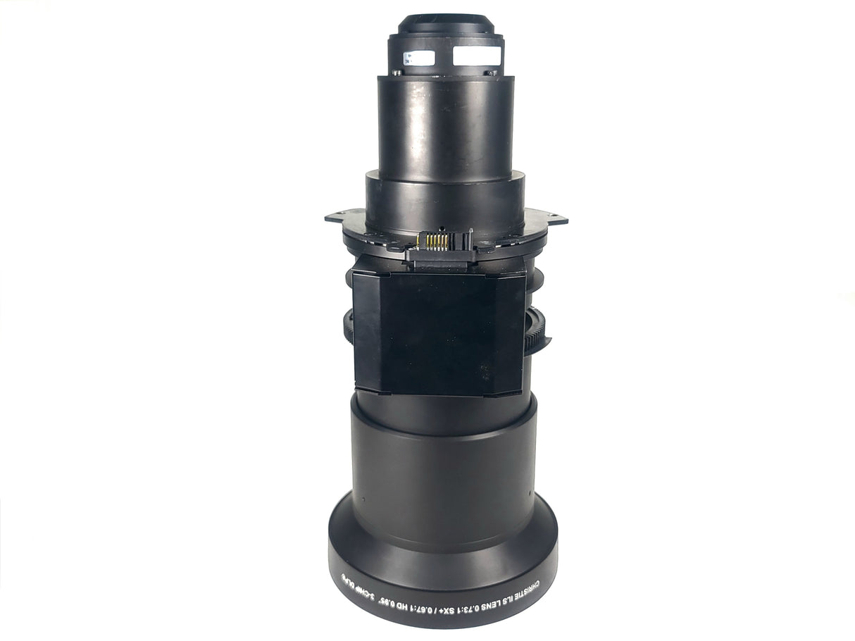 Christie 118-100110-XX ILS 3-Chip DLP Fixed Projector Lens, 0.73:1 SX+/ 0.67:1 HD 0.95" In Hard Carry Case