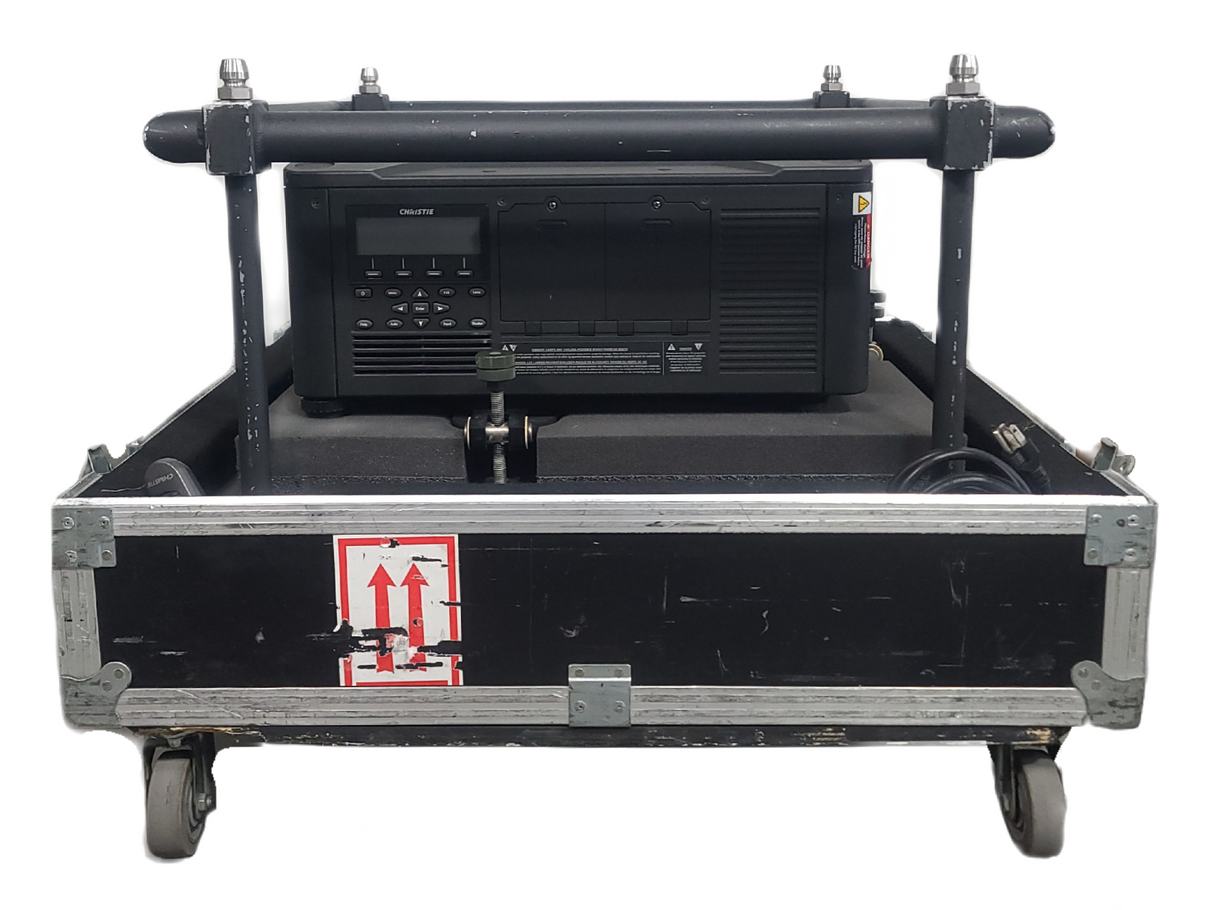 Christie HD10K-M Roadster 1080P 3DLP 10000 Lumen Large Venue Projector (Lamp Hours 511) w/ Accessories In Wheeled Road Case