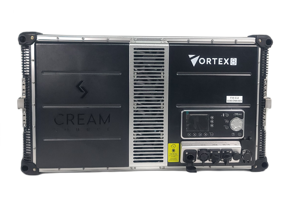 Cream Source Vortex8 2x1 RGBW 650W LED Light w/ Mount, Diffuser, Jumper Cable & Barn Doors