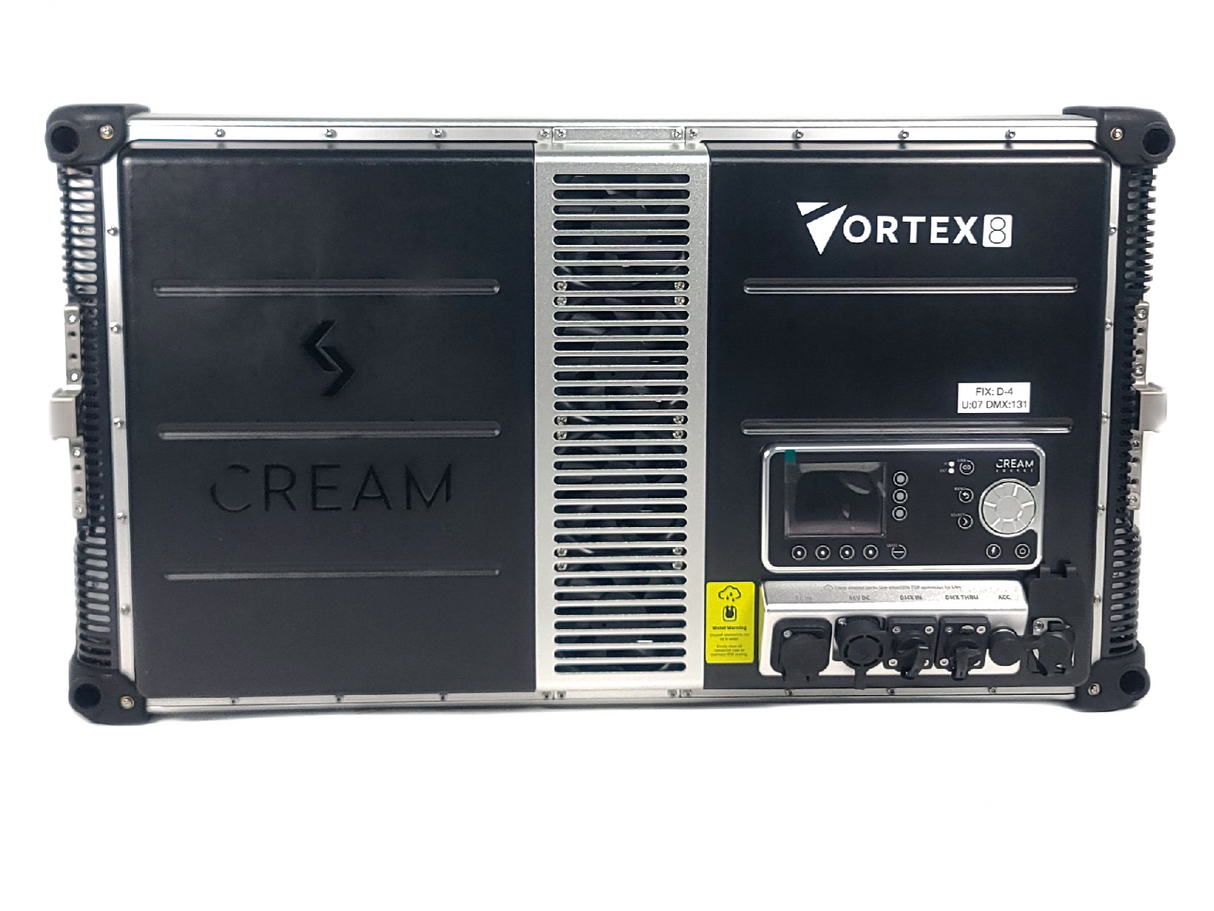 Cream Source Vortex8 2x1 RGBW 650W LED Light w/ Mount, Diffuser, Jumper Cable & Barn Doors