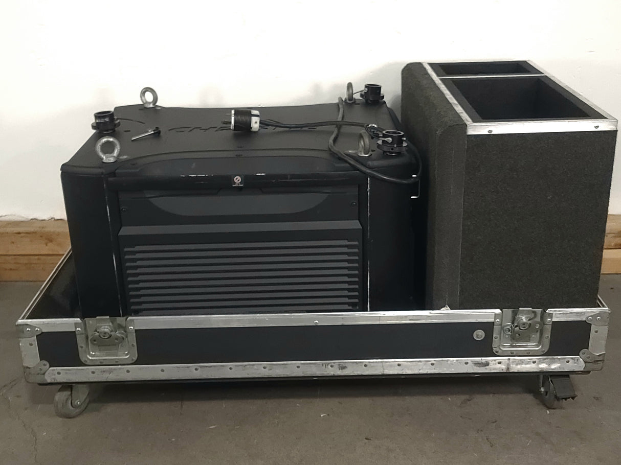 Christie Roadster HD18K 1080 HD 18000 Lumens 3-Chip DLP Digital Projector (Lamp Hours 562) in Wheeled Road Case (NO LENS)