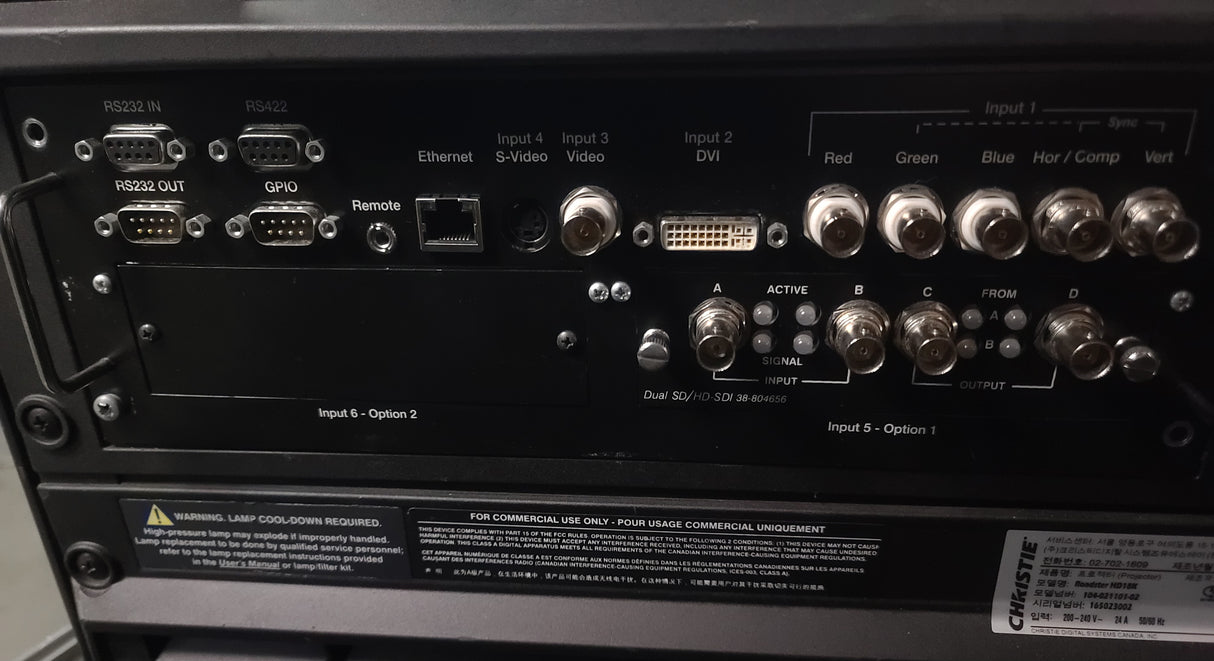 Christie Roadster HD18K 1080 HD 18000 Lumens 3-Chip DLP Digital Projector (Lamp Hours 0) in Wheeled Road Case (NO LENS)