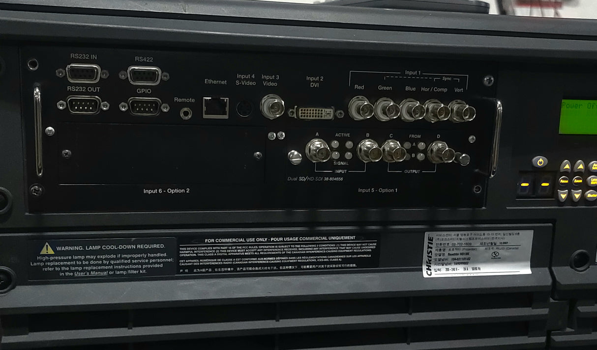 Christie Roadster HD18K 1080 HD 18000 Lumens 3-Chip DLP Digital Projector (Lamp Hours 600) in Wheeled Road Case (NO LENS)