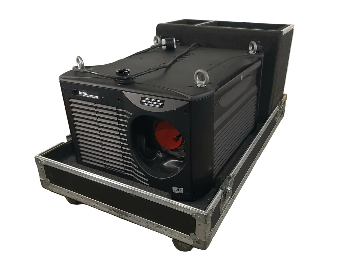 Christie Roadster HD18K 1080 HD 18000 Lumens 3-Chip DLP Digital Projector (Lamp Hours 600) in Wheeled Road Case (NO LENS)