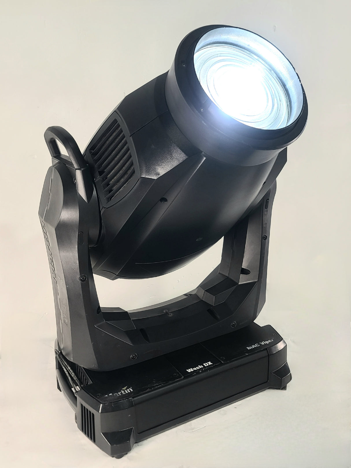 (3) Martin Viper Wash DX Moving Head Lights w/ Accessories in Steel Road Cage