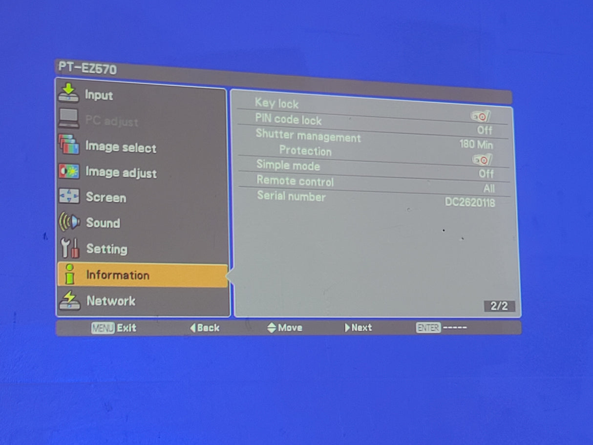 Panasonic PT-EZ570U WUXGA 3LCD Large Venue Projector w/ Accessories