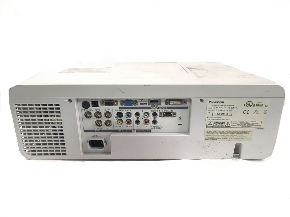 Panasonic PT-EZ570U WUXGA 3LCD Large Venue Projector w/ Accessories