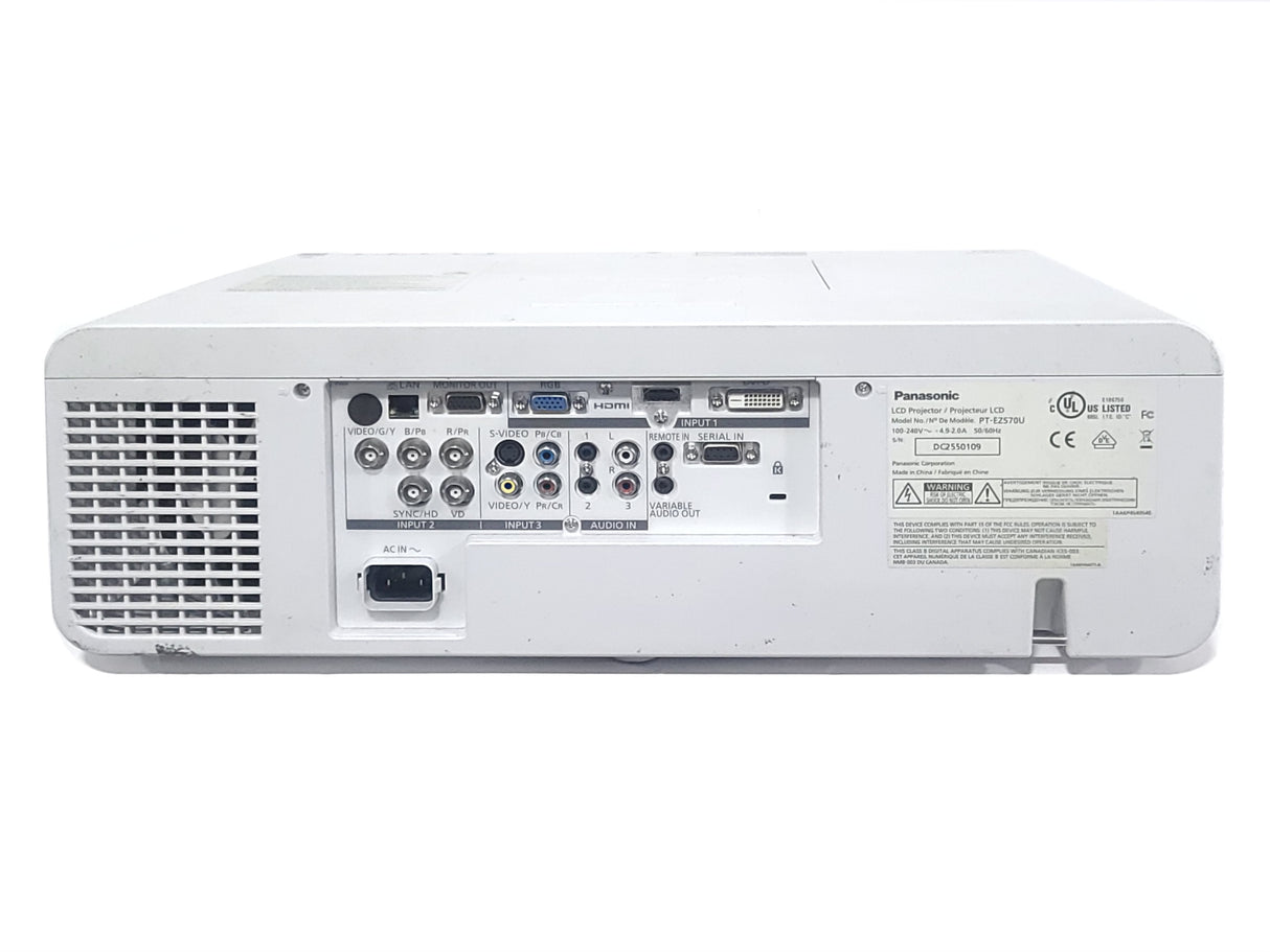 Panasonic PT-EZ570U WUXGA 3LCD Large Venue Projector w/ Accessories