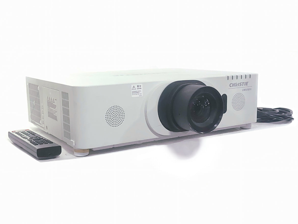 Christie LWU501i 3-Chip 5000 Lumen WUXGA LCD Conference Projector & Lens w/ Accessories