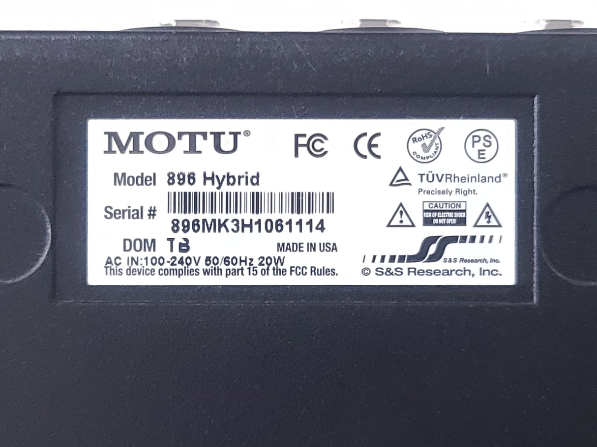 MOTU 896mk3 Hybrid USB / FireWire Audio Interface