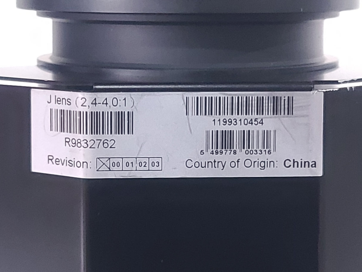 Barco R9832762 (2.4-4.0:1) Long Zoom Projection Lens