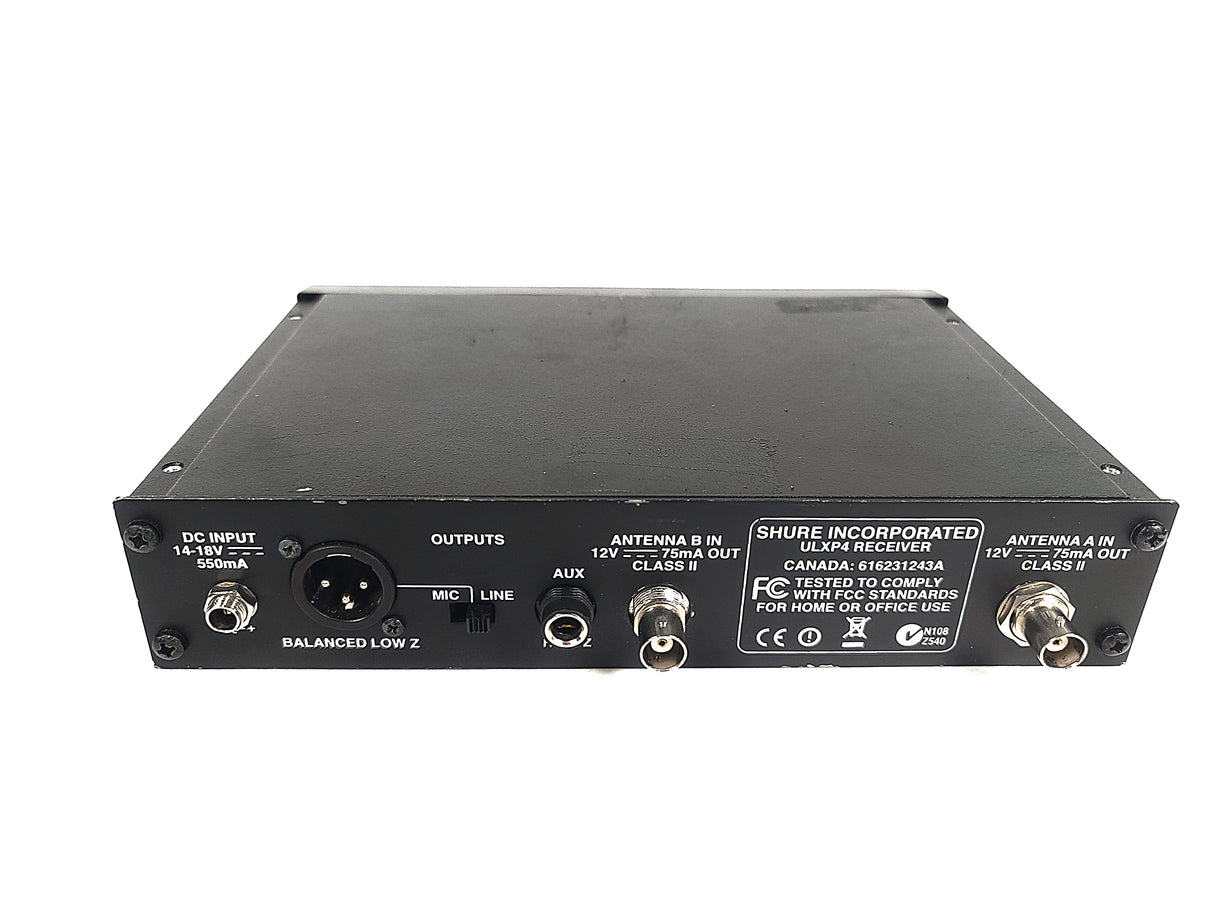 Shure ULXP4 Wireless Receiver Kit (J1: 554-590MHz) w/ Accessories in Pelican 1490 Case