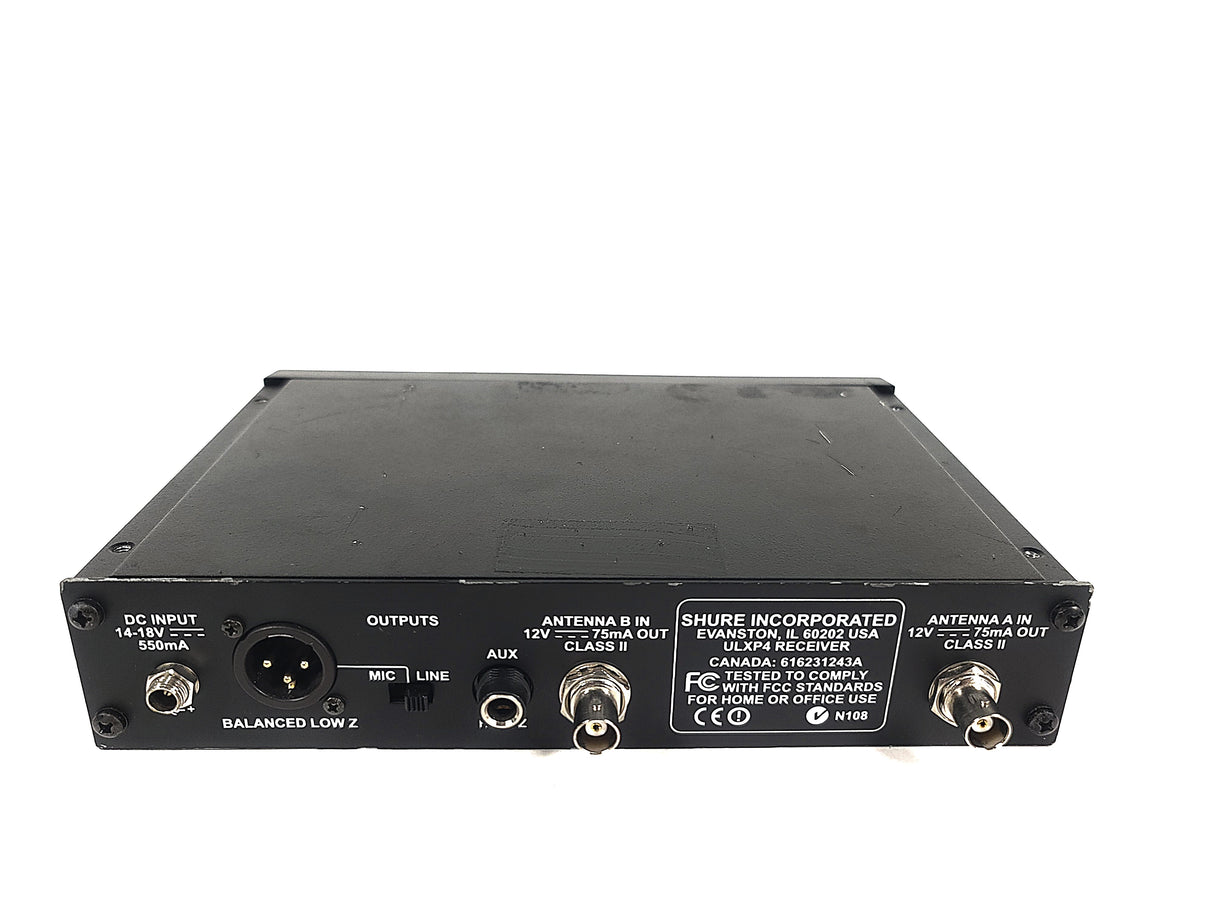 Shure ULXP4 Wireless Receiver Kit (J1: 554-590MHz) w/ Accessories in Pelican 1490 Case