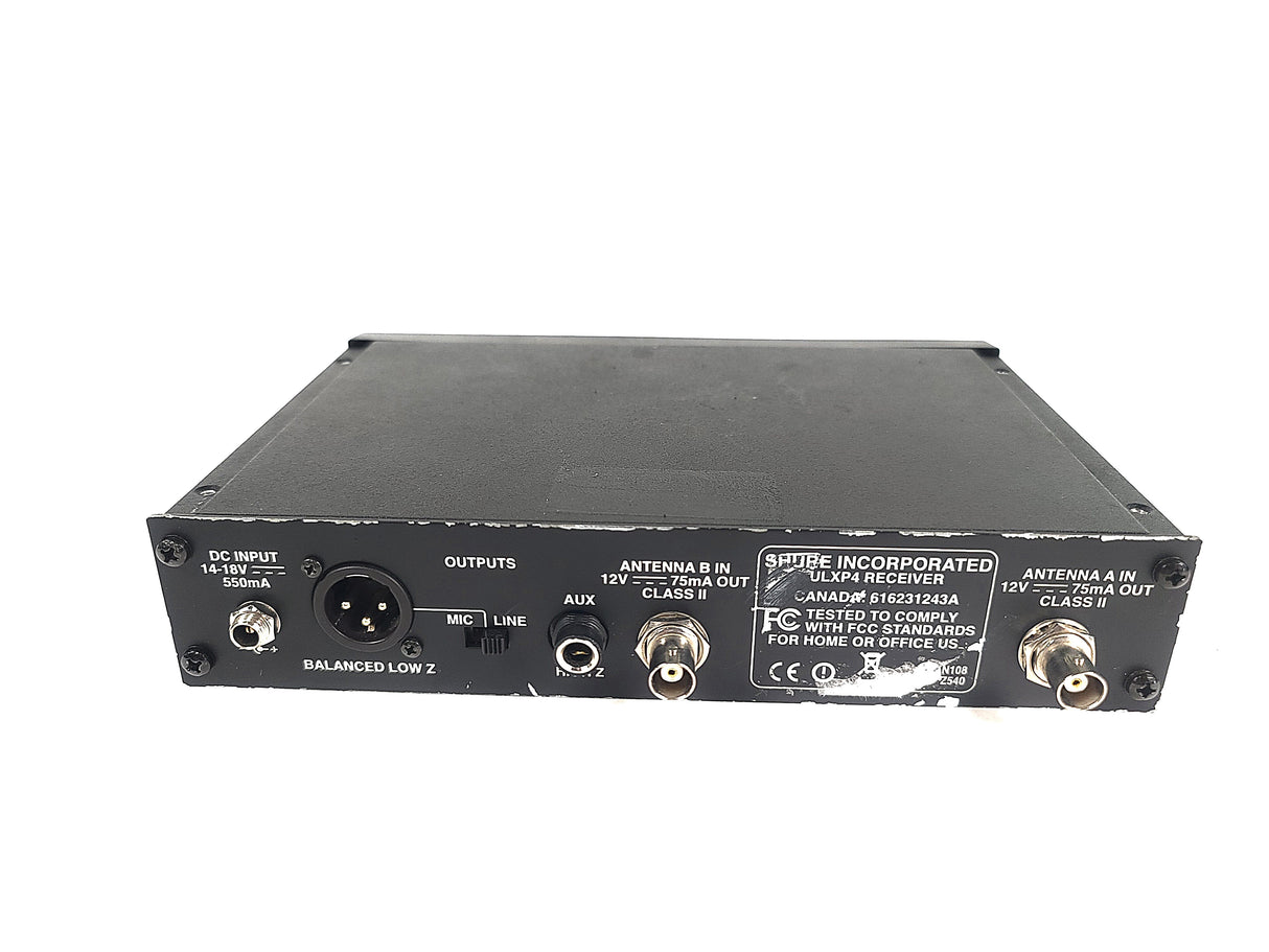 Shure ULXP4 Wireless Receiver Kit (J1: 554-590MHz) w/ Accessories in Pelican 1490 Case