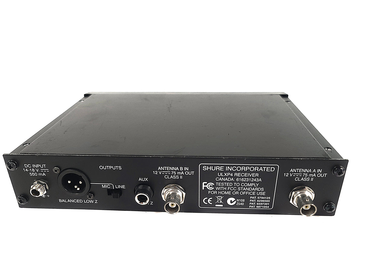 Shure ULXP4 Wireless Receiver Kit (J1: 554-590MHz) w/ Accessories in Pelican 1490 Case