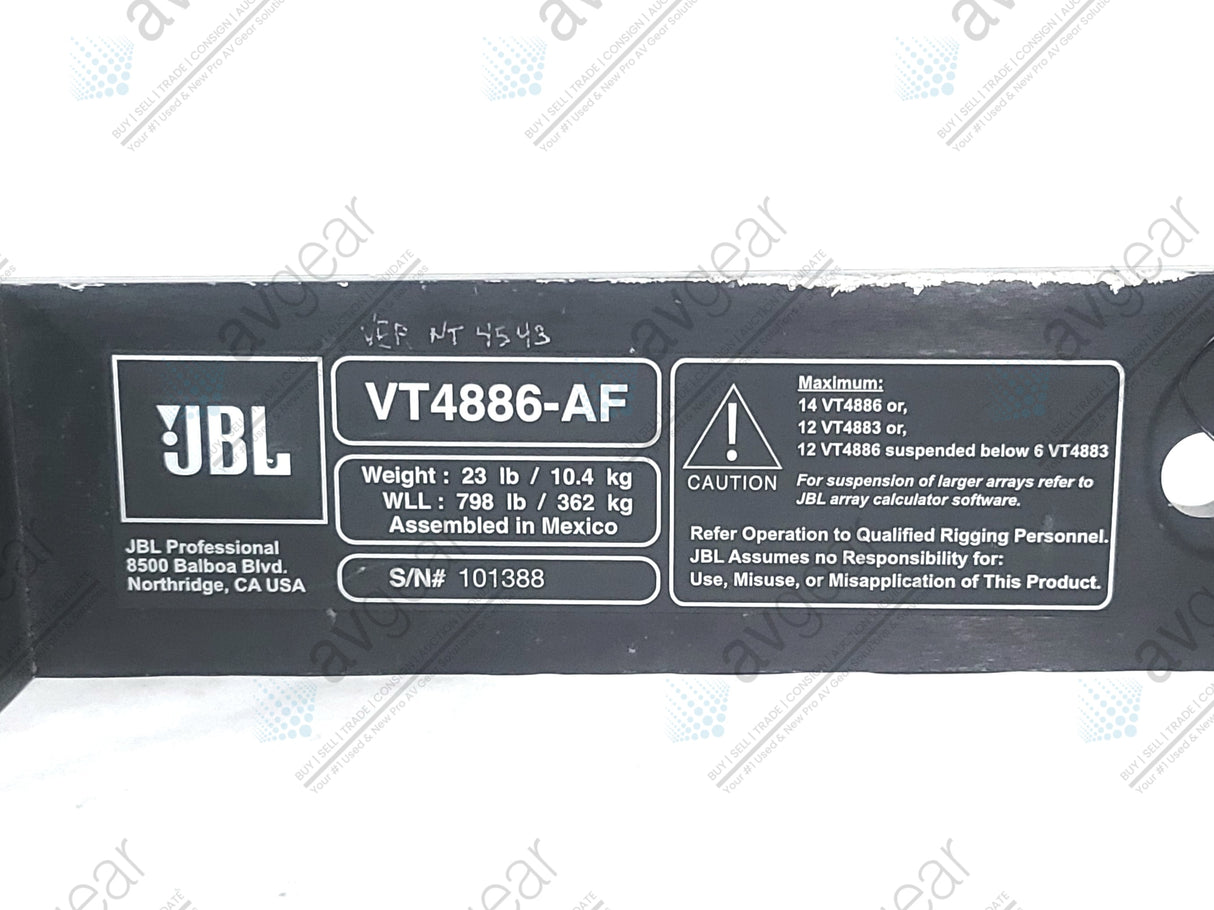 JBL VT4886-AF Subcompact Array Frame
