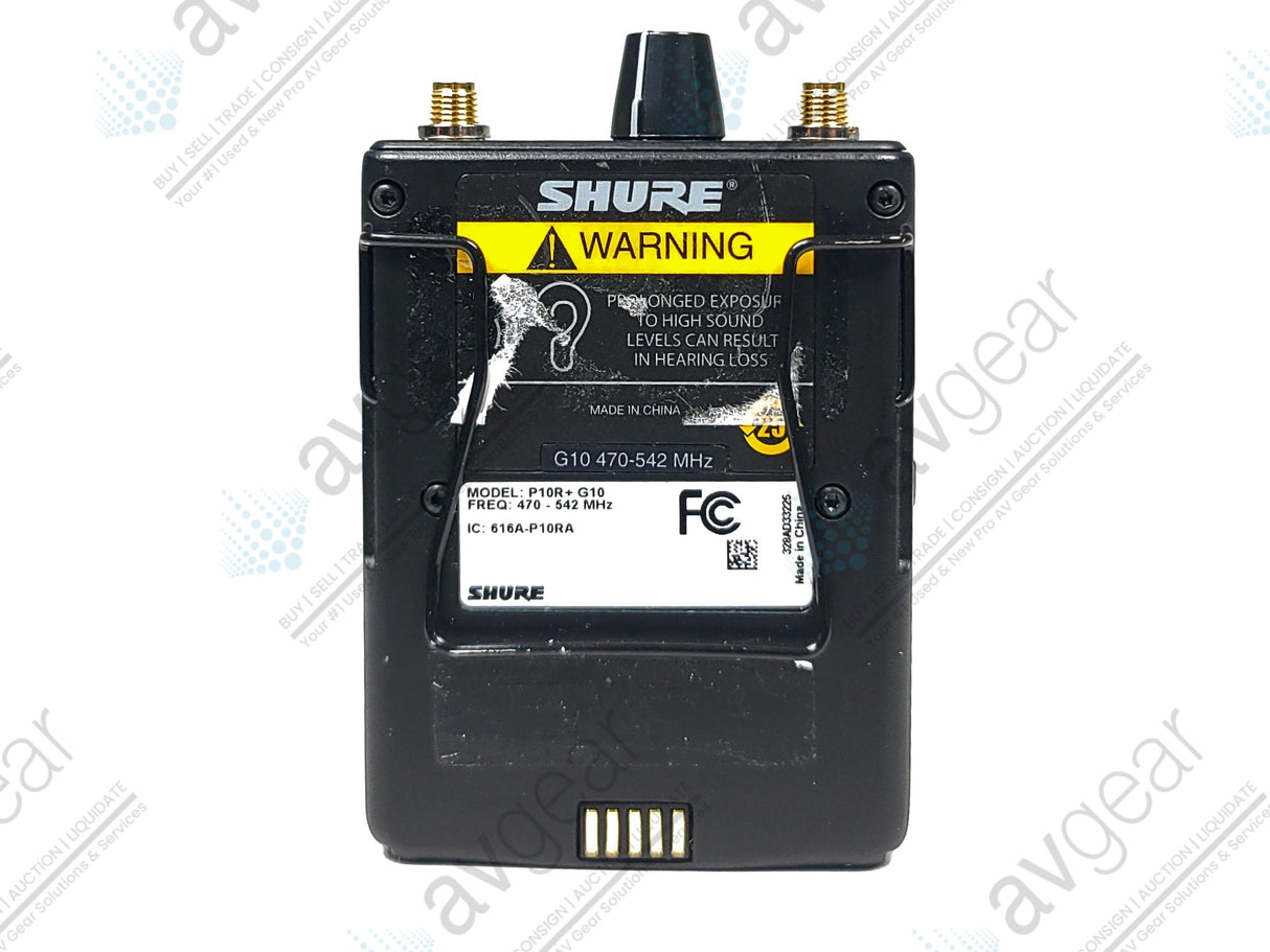 Shure P10R+ Diversity bodypack receiver (G10 Band: 470-542 MHz)