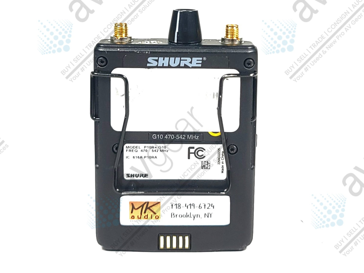 Shure P10R+ Diversity bodypack receiver (G10 Band: 470-542 MHz)