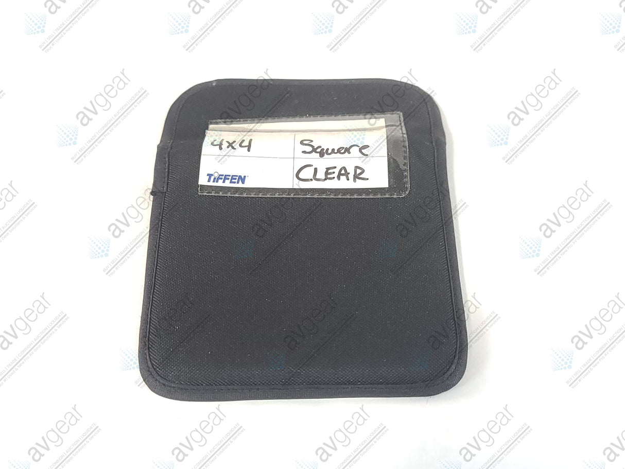 Tiffen 4x4 Square Clear Filter in Tiffen Soft Pouch