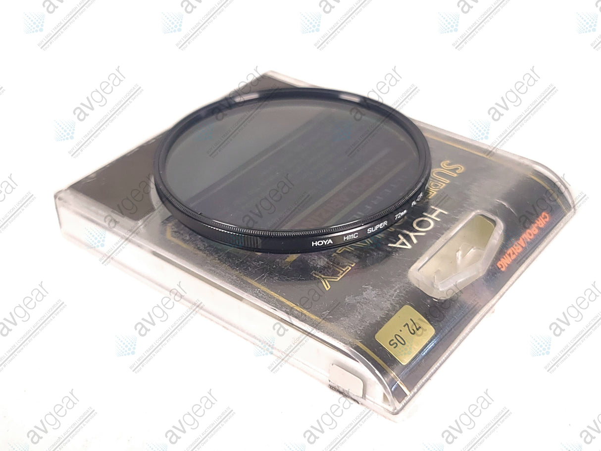 Hoya HMC Super 72MM PL-CIR Polarising Filter Lens in Hoya Case