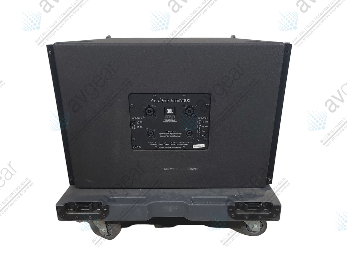 JBL VT4883 Subcompact Dual 12" Cardioid-Arrayable Subwoofer in Rotomolded Vertec Transporter Road Case