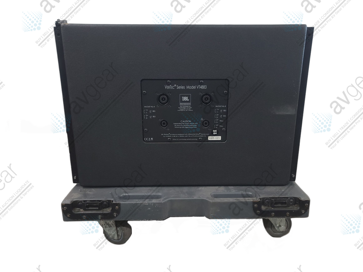 JBL VT4883 Subcompact Dual 12" Cardioid-Arrayable Subwoofer in Rotomolded Vertec Transporter Road Case