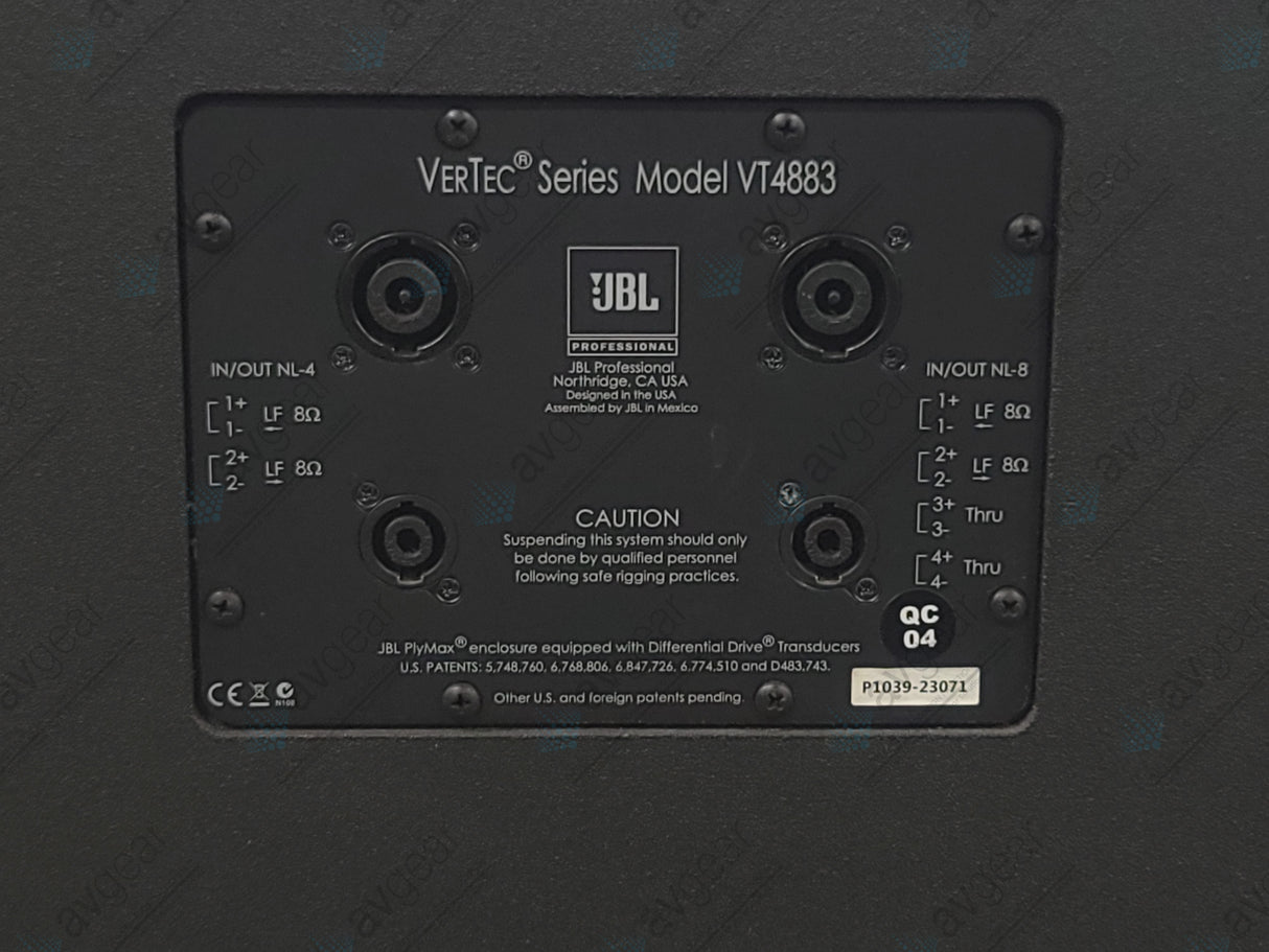 JBL VT4883 Subcompact Dual 12" Cardioid-Arrayable Subwoofer in Rotomolded Vertec Transporter Road Case