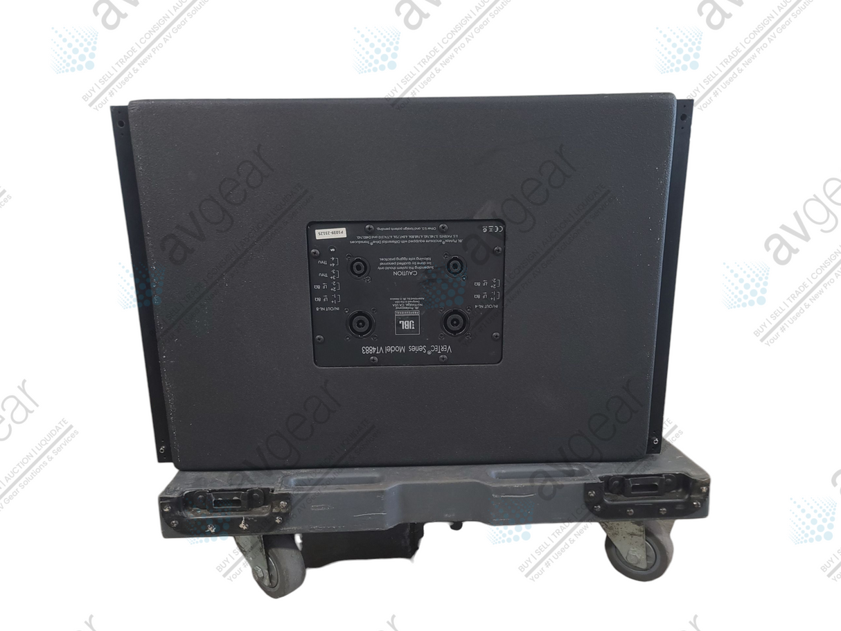 JBL VT4883 Subcompact Dual 12" Cardioid-Arrayable Subwoofer in Rotomolded Vertec Transporter Road Case