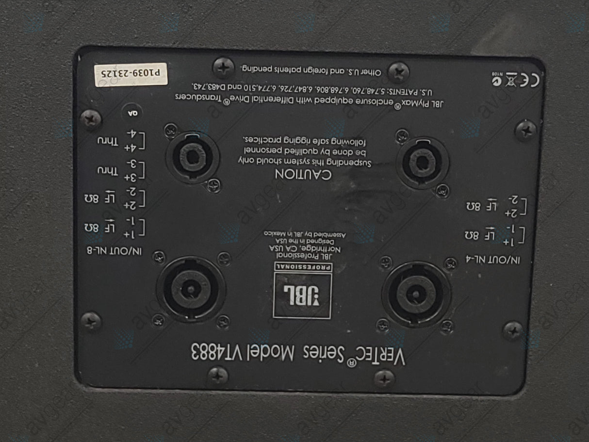 JBL VT4883 Subcompact Dual 12" Cardioid-Arrayable Subwoofer in Rotomolded Vertec Transporter Road Case