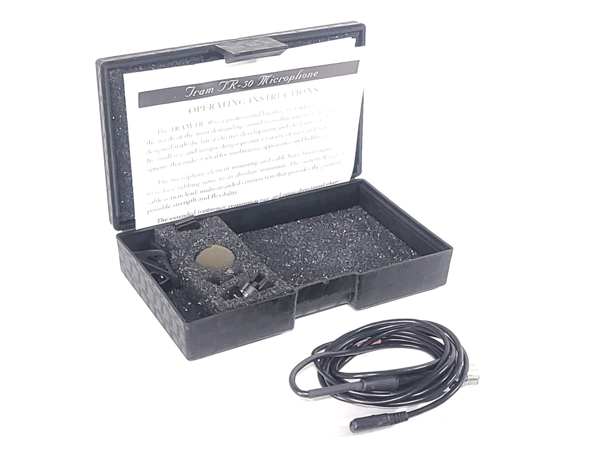Tram TR50 BML+ Omni Lavalier Microphone with TA5F Connector for Lectrosonics Transmitters In Case