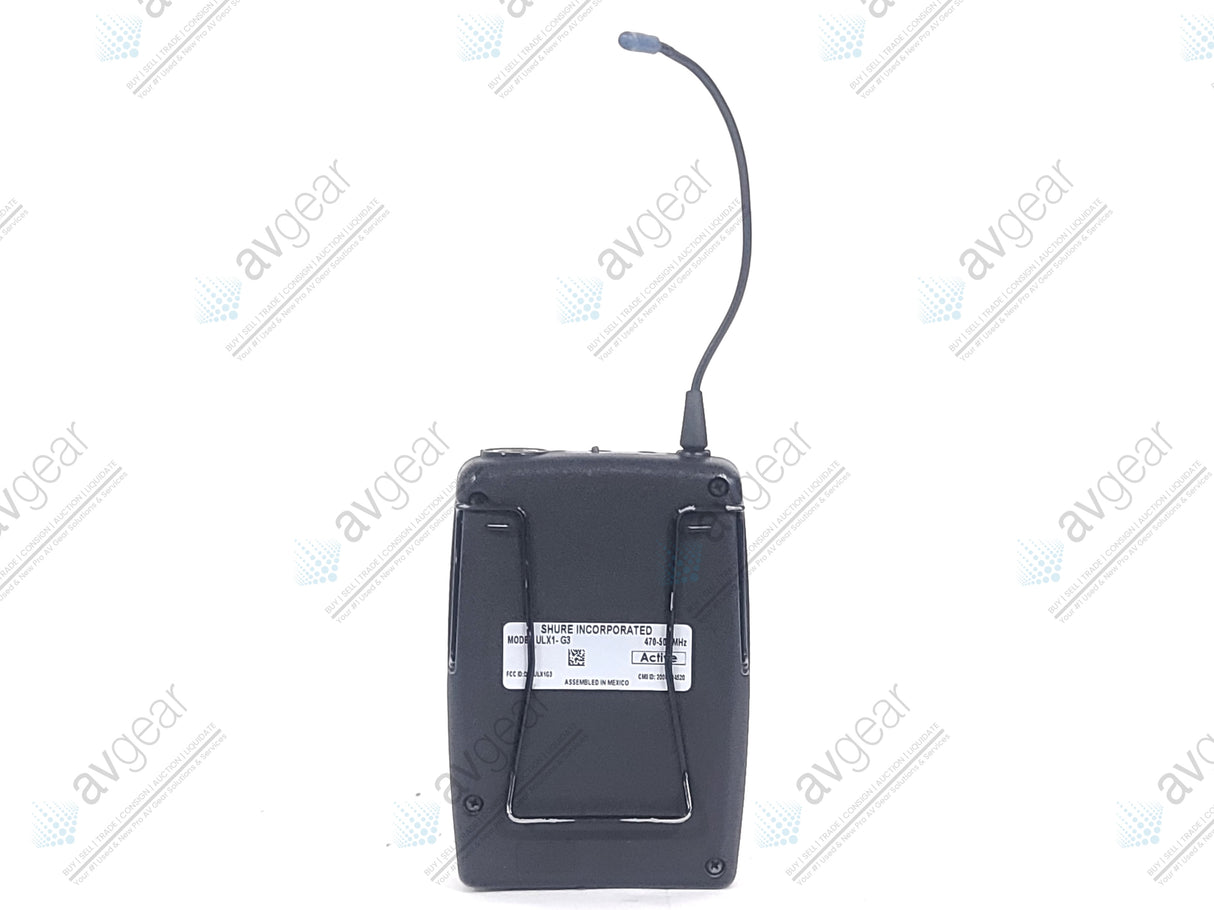 Shure ULXP4 Wireless Receiver Kit (G3: 470-506MHz) w/ Accessories in Pelican 1490 Case