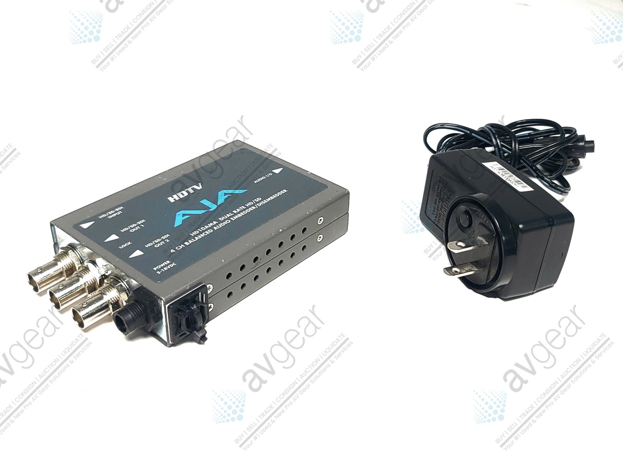 AJA HD10AMA HD/SD-SDI 4 Channel Analog Audio Embedder/Disembedder
