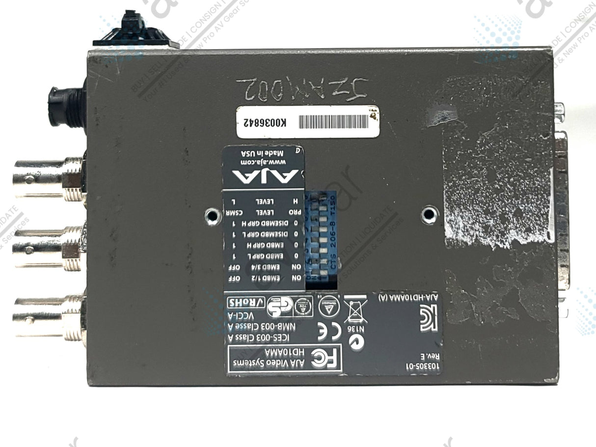 AJA HD10AMA HD/SD-SDI 4 Channel Analog Audio Embedder/Disembedder