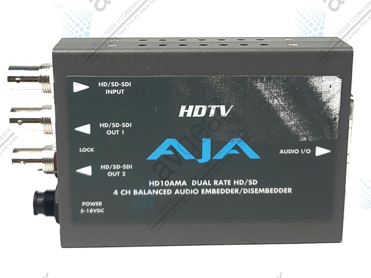 AJA HD10AMA HD/SD-SDI 4 Channel Analog Audio Embedder/Disembedder