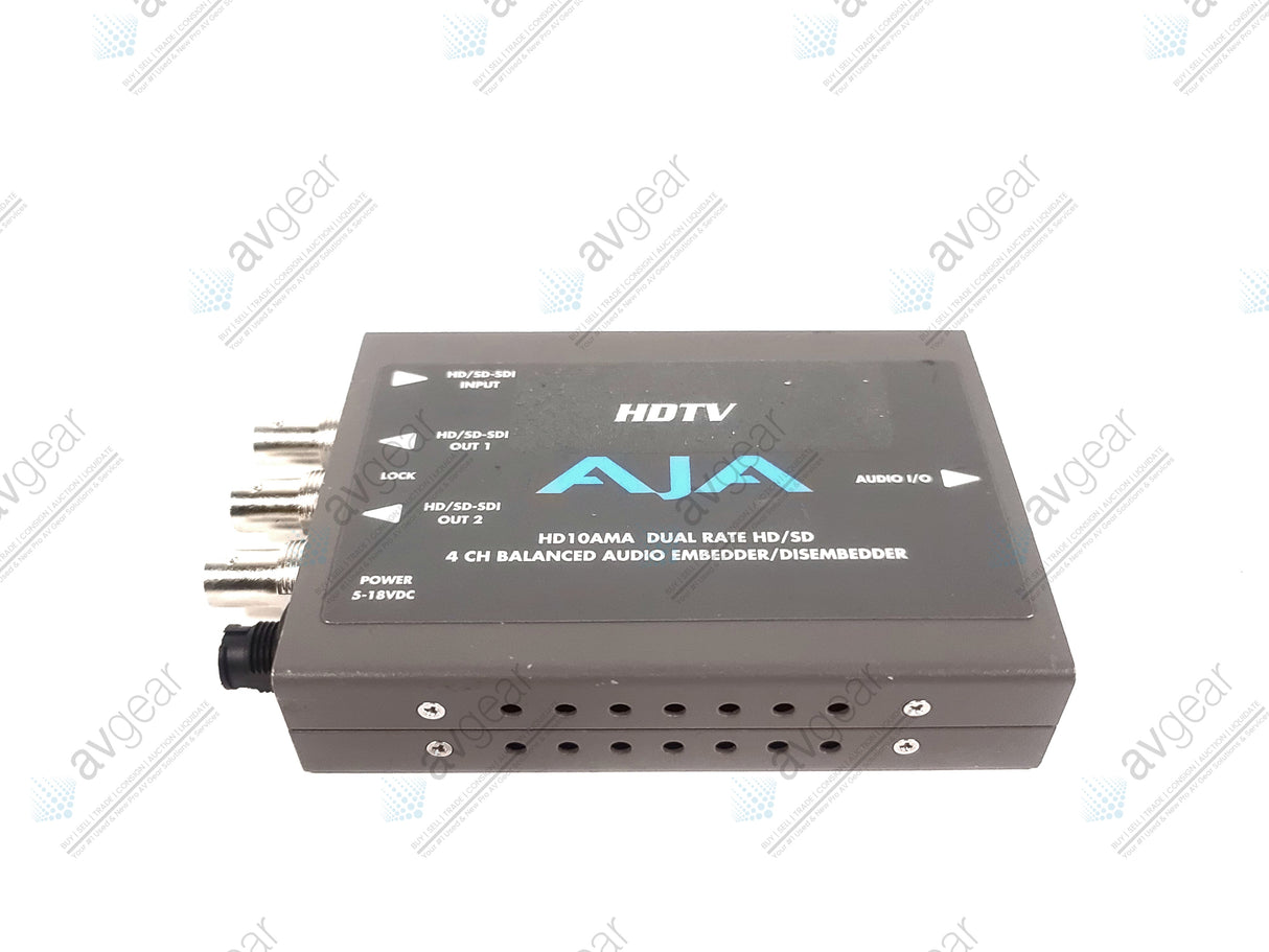 AJA HD10AMA HD/SD-SDI 4 Channel Analog Audio Embedder/Disembedder