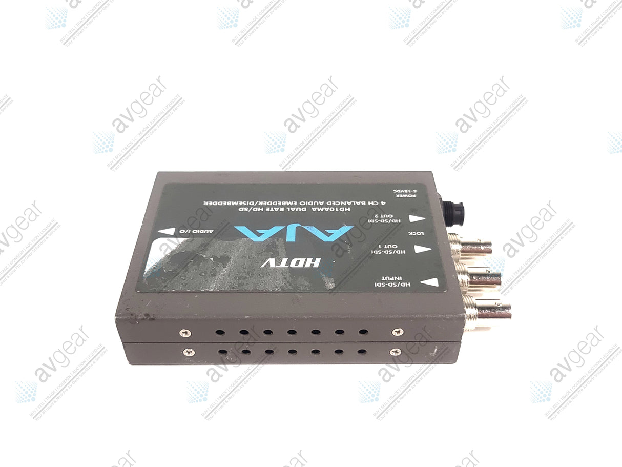 AJA HD10AMA HD/SD-SDI 4 Channel Analog Audio Embedder/Disembedder w/ Breakout Cable