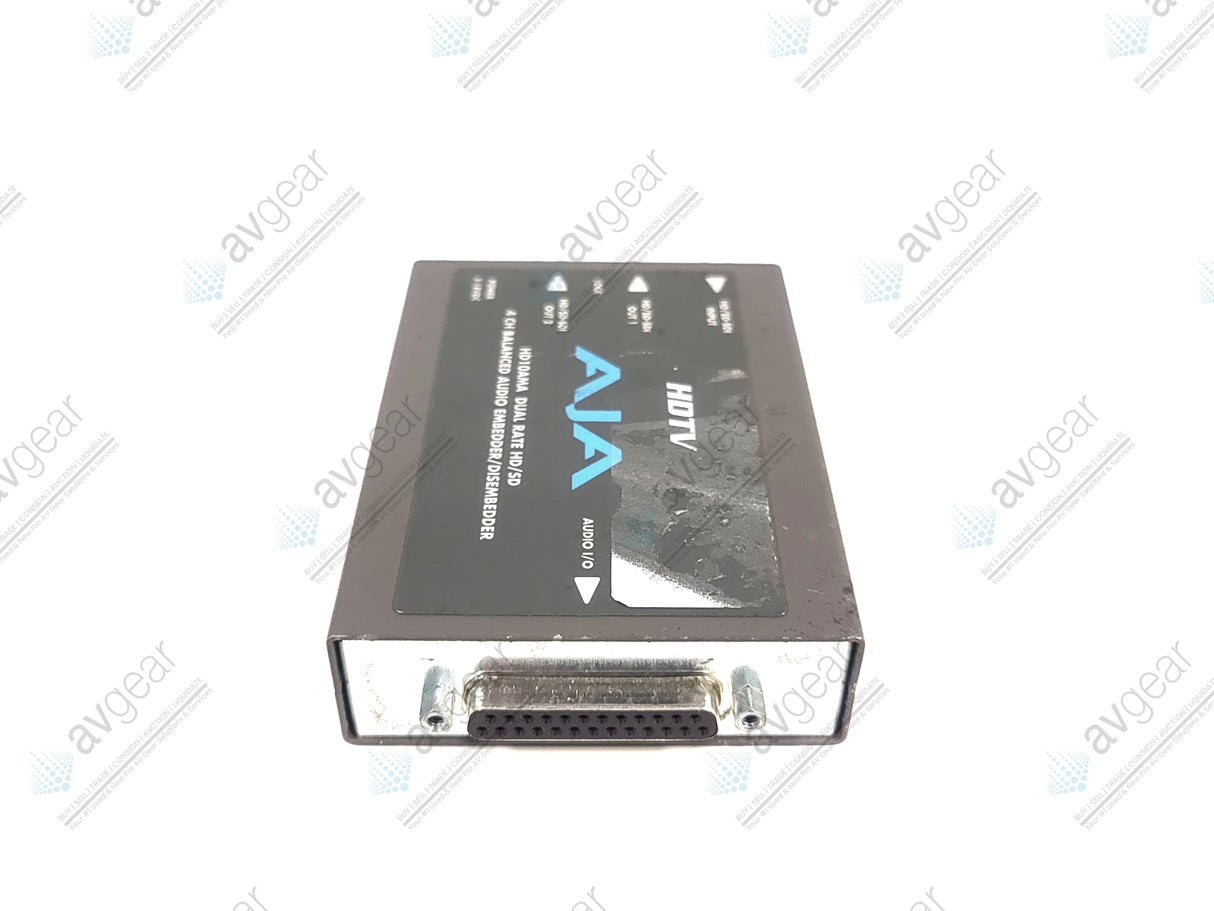 AJA HD10AMA HD/SD-SDI 4 Channel Analog Audio Embedder/Disembedder w/ Breakout Cable