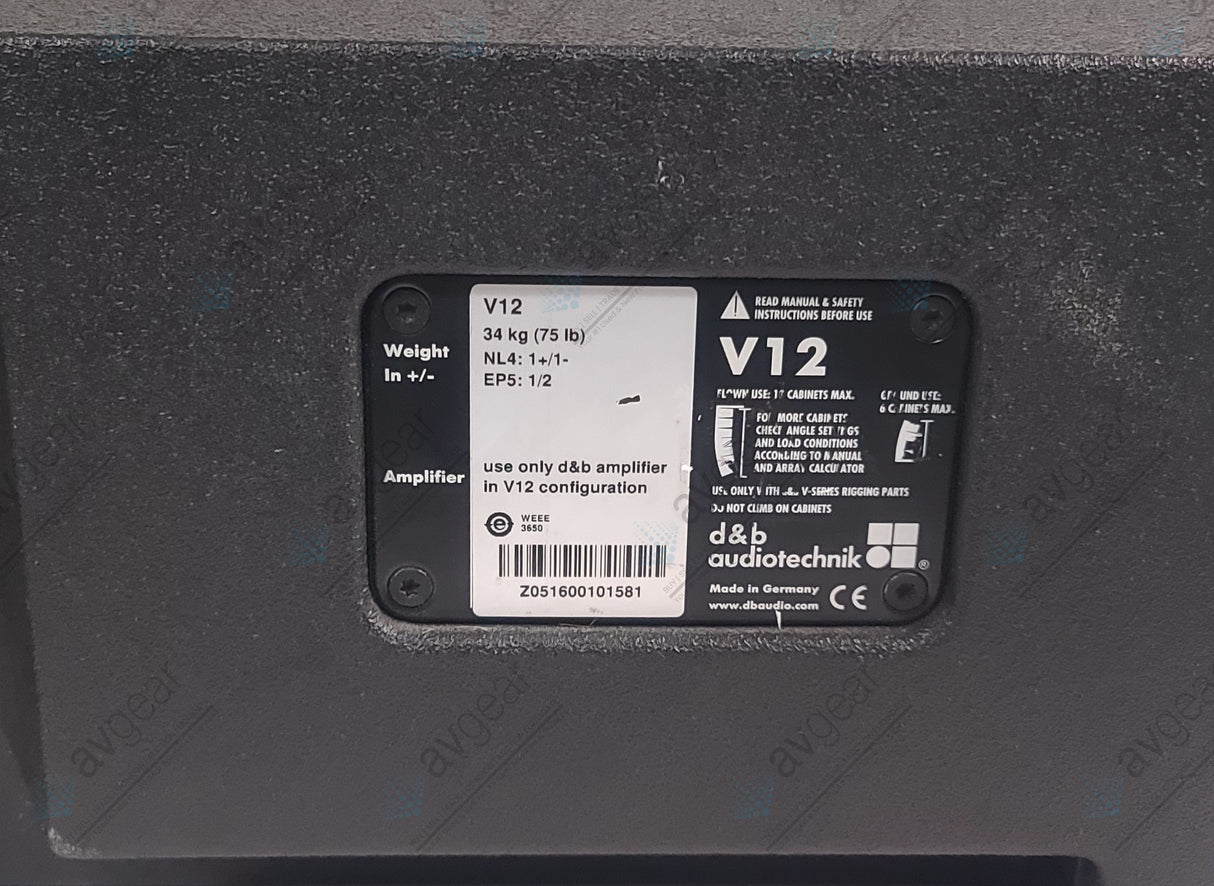 d&b audiotechnik V12 Line Array Loudspeaker