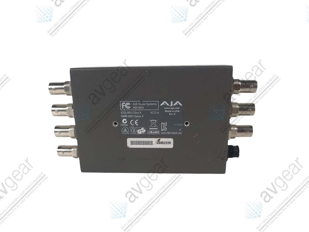 AJA HD10AMA HD/SD-SDI 4 Channel Analog Audio Embedder/Disembedder w/ Breakout Cable