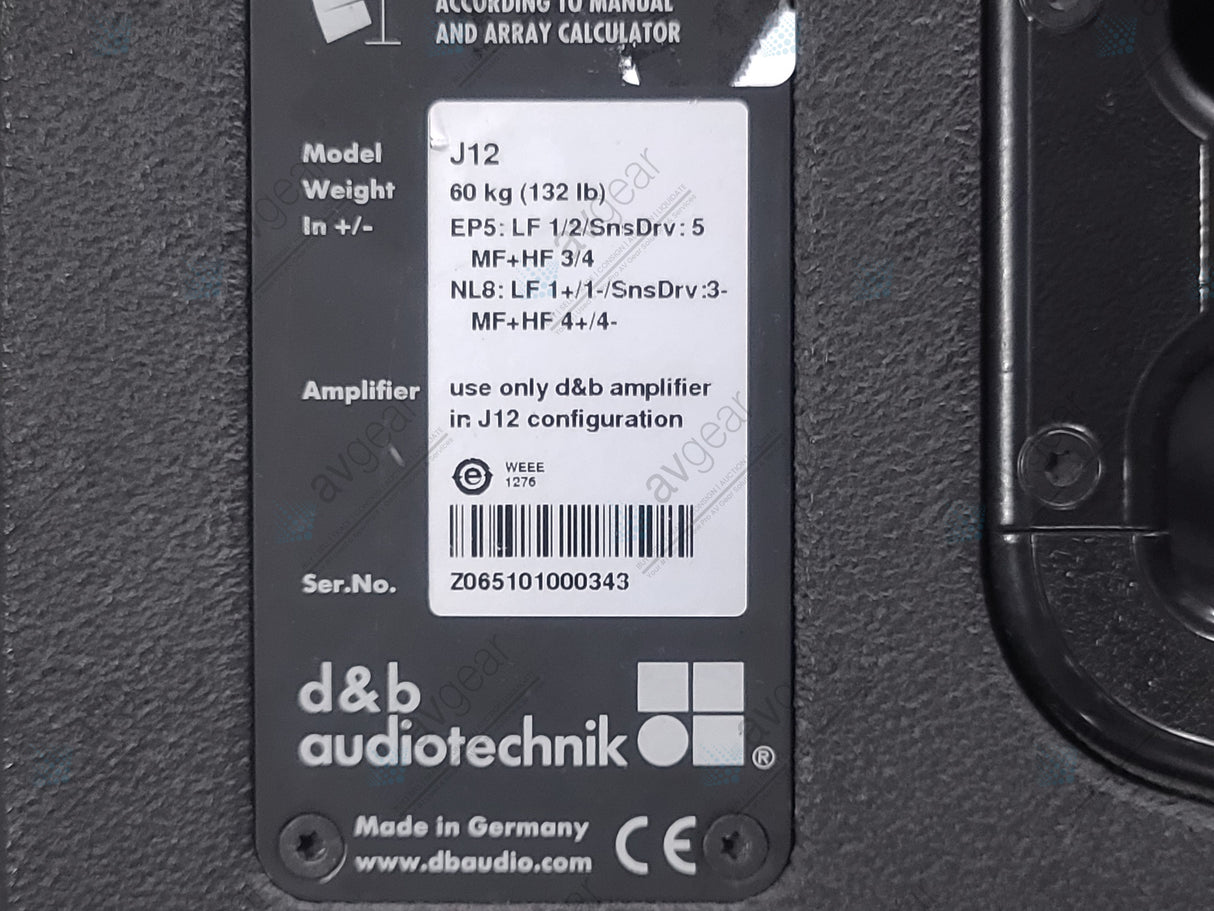 D&b Audiotechnik J12 3-Way Line Array Loudspeaker