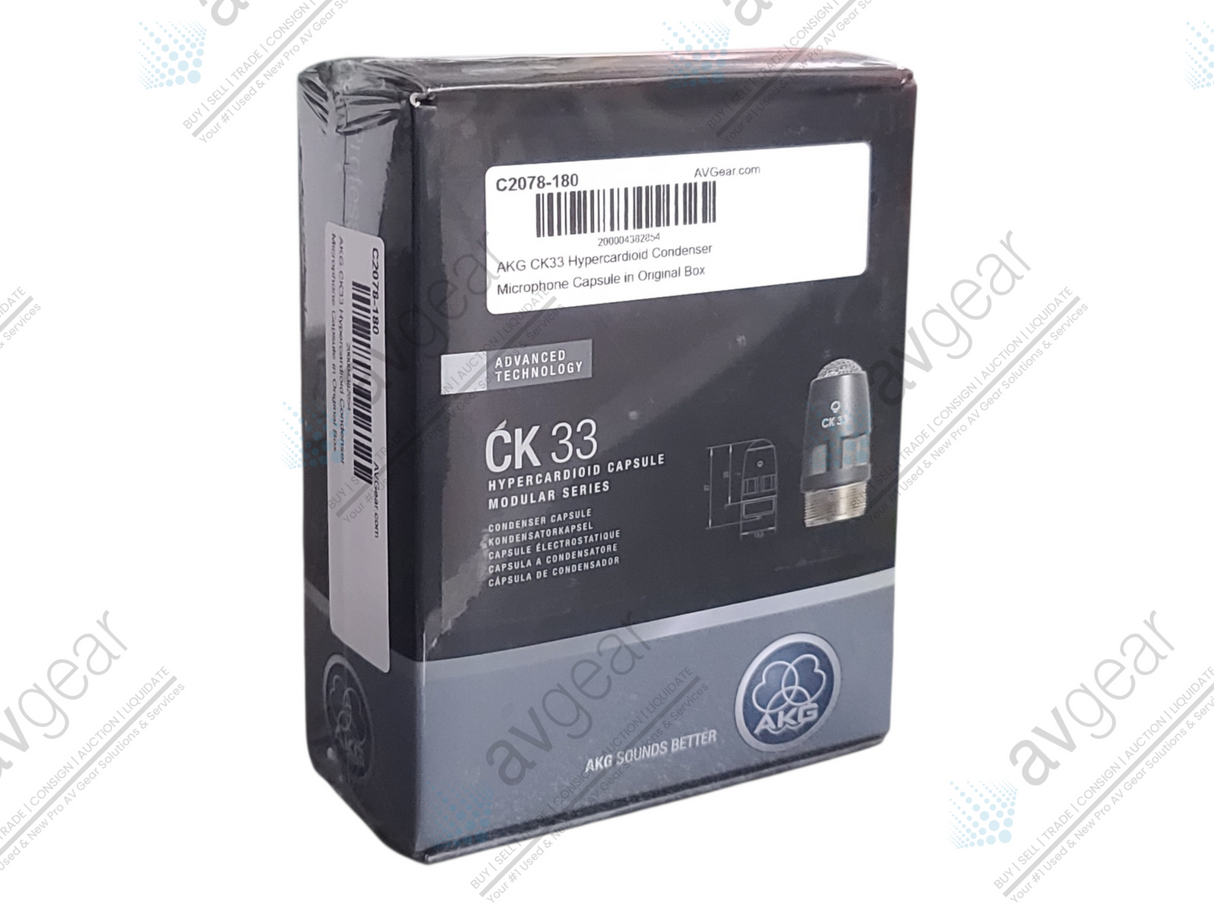 AKG CK33 Hypercardioid Condenser Microphone Capsule (NEW) in Original Box
