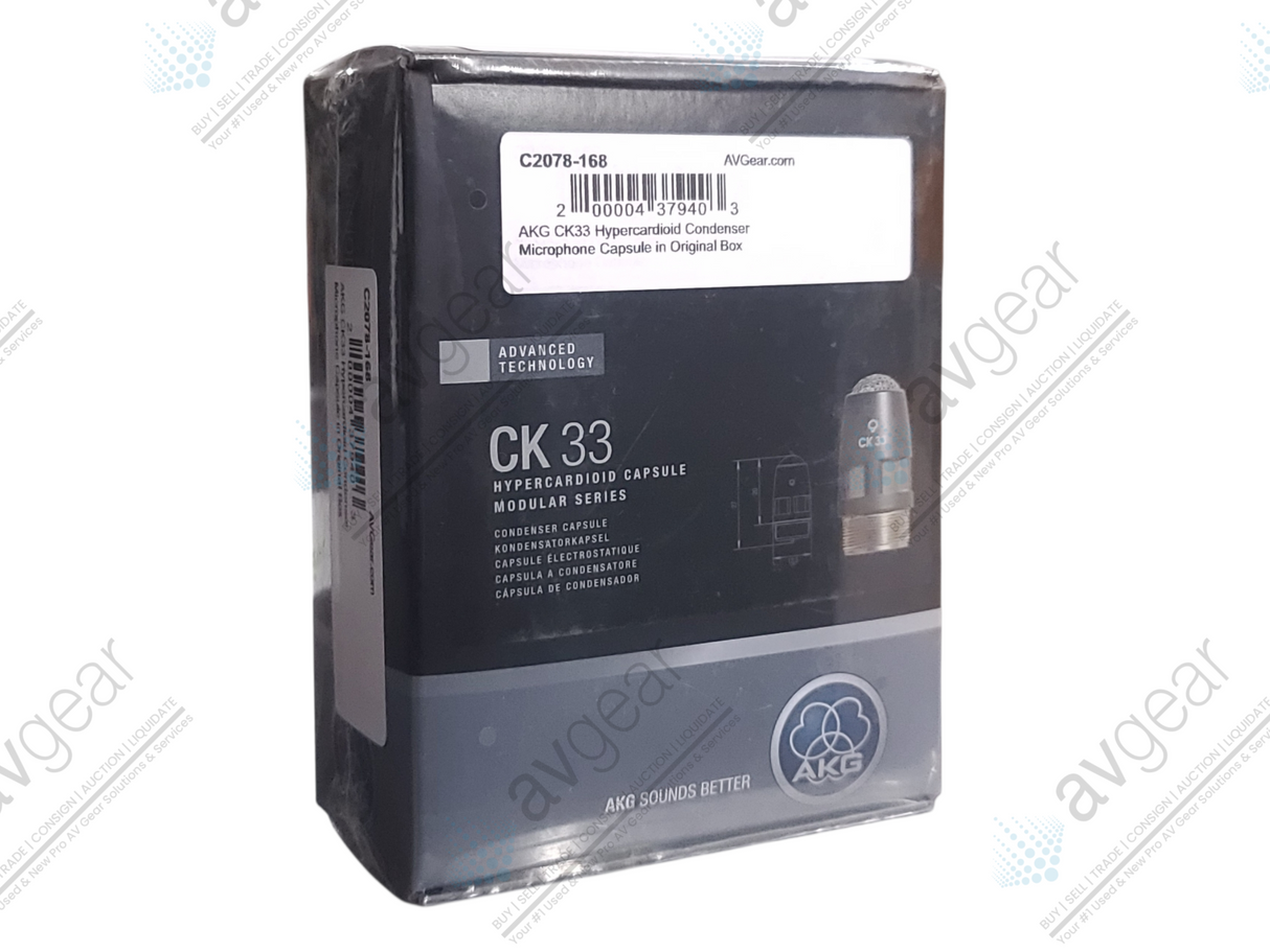 AKG CK33 Hypercardioid Condenser Microphone Capsule (NEW) in Original Box