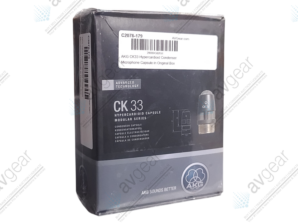 AKG CK33 Hypercardioid Condenser Microphone Capsule (NEW) in Original Box